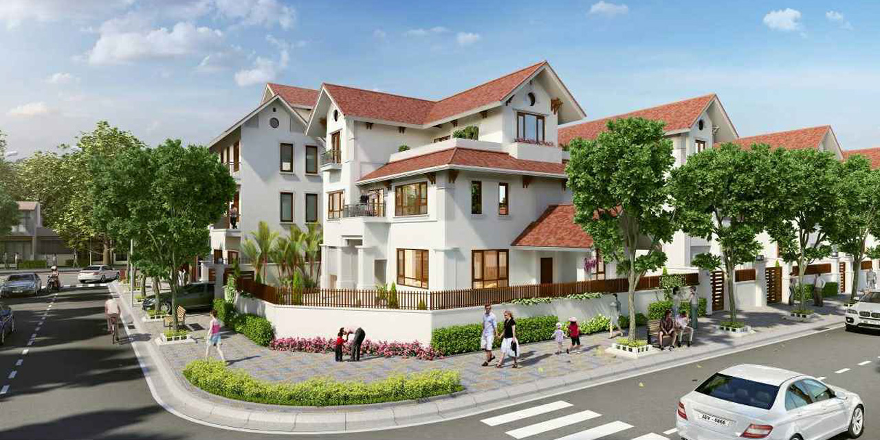 Phối cảnh nhà Biệt thự Dự án Promexco Móng Cái