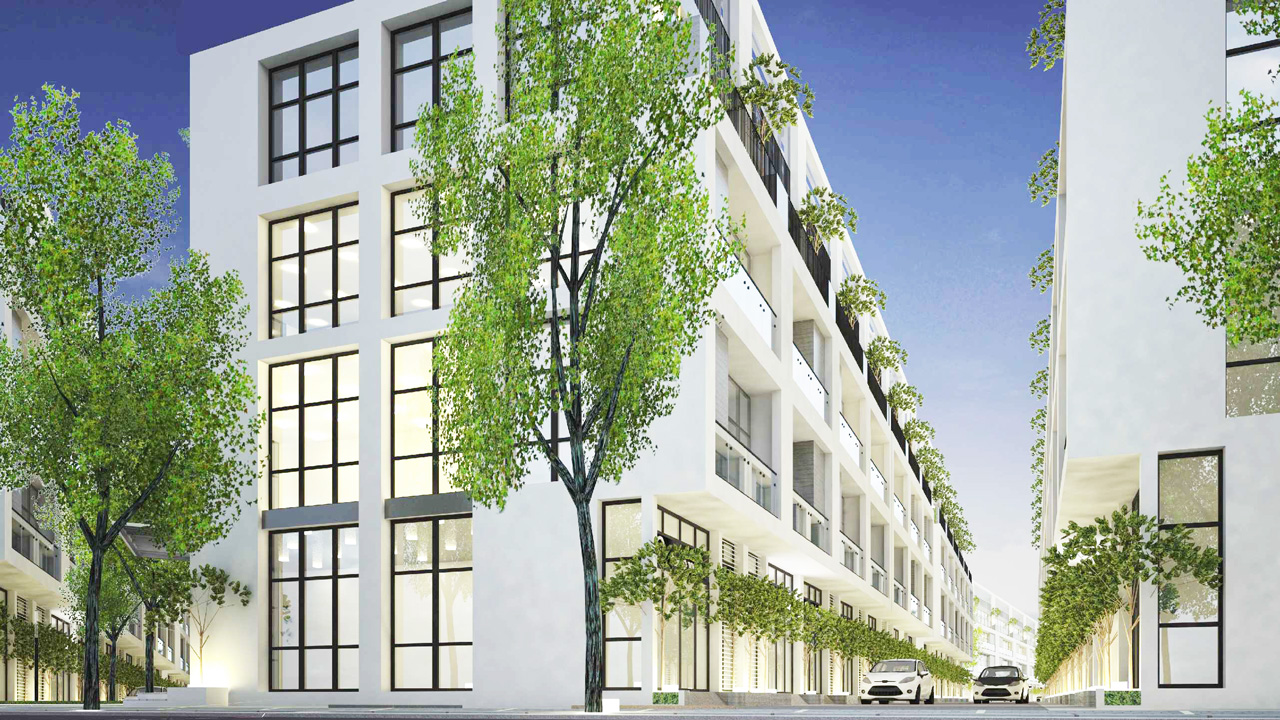 Phối cảnh nhà Liền Kề Dự án Promexco Móng Cái