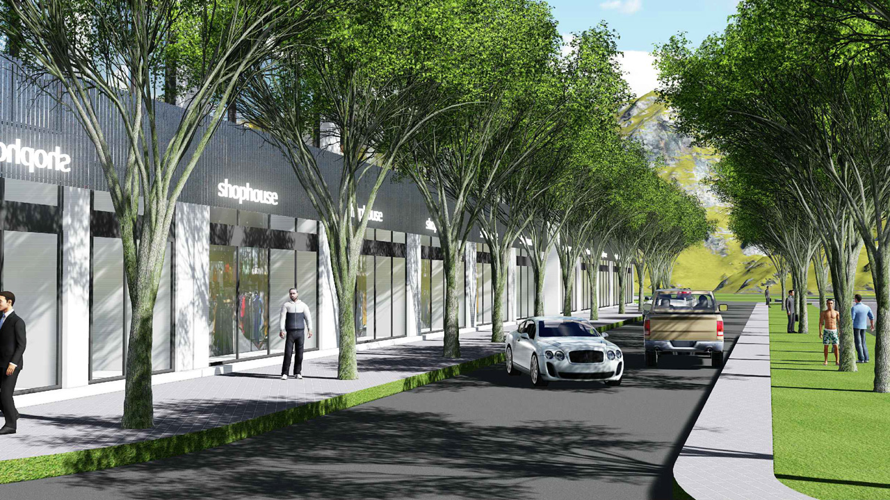 Phối cảnh nhà Phố Thương Mại ShopHouse Dự án Promexco Hải Yên Móng Cái